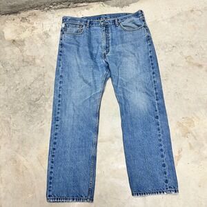Levi Strauss 505 Jeans Mens W40 L30 Blue Wash‎ Denim Straight Fit